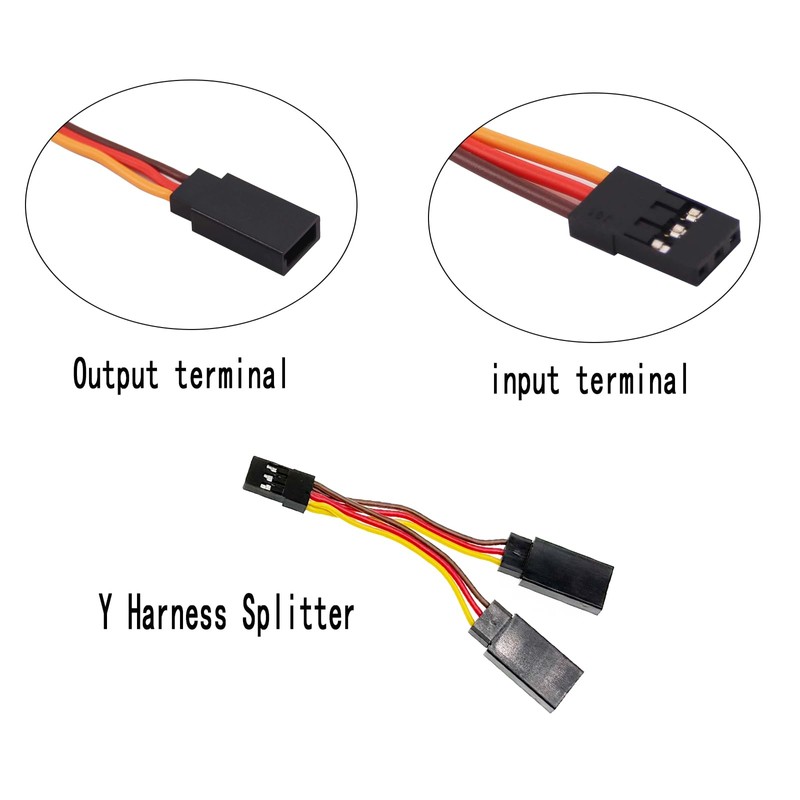 20Pcs Servo Extension Cable and Y Harness Splitter for RC