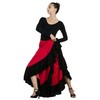 Danzcue Falda de flamenco de círculo completo, Rojo, SA