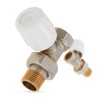 Thermostatic Manual Radiator Valve 1/2 Inch Passage Shape Brass Heating