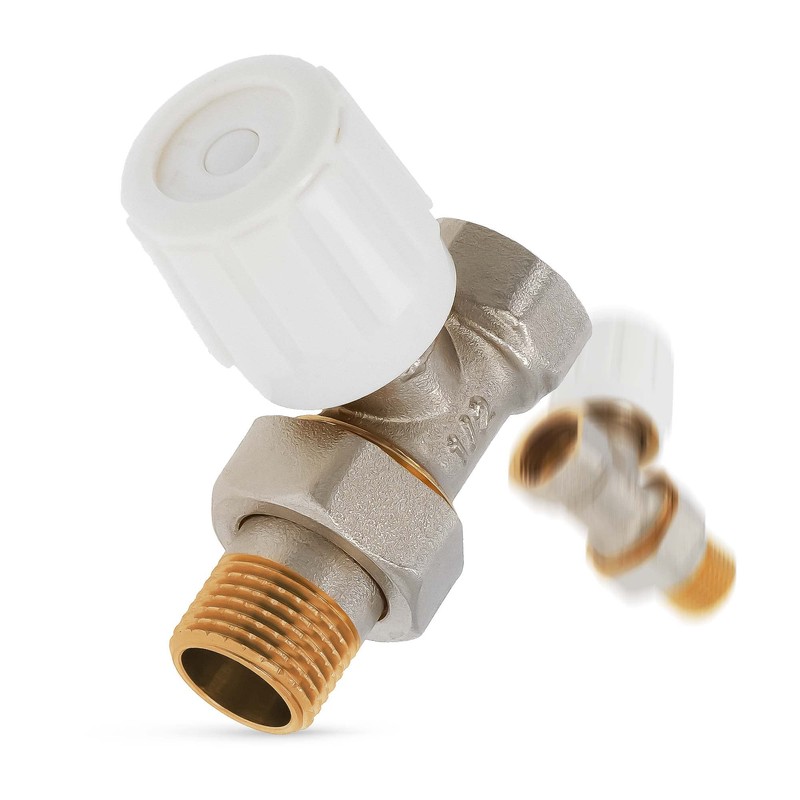Thermostatic Manual Radiator Valve 1/2 Inch Passage Shape Brass Heating