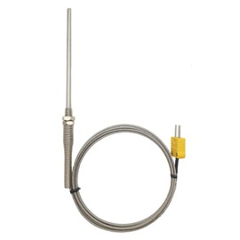 TCELEC TCE-K05H5-100 K-Type Thermocouple Sensor Probe with Stainless Steel Probe M8 Screw and Miniature Thermocouple Connector for Furnace Oven K-Type Related Meter Temperature Range from 77℉ to 1472℉