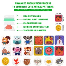 AOOGON Pack of 144 Animal Children's Stickers for Children and Adults (18 Styles, 24 Sheets)