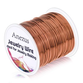 Jewelry Wire for Jewelry Making, Anezus Craft Wire Tarnish Resistant Copper Beading Wire for Jewelry Making Supplies and Crafting (Copper, 20 Gauge)
