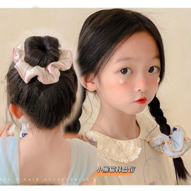BIANHUAN Women's Scrunchie Hair Rubber for Kids, Children, Girls, Hair Accessories, Ponytail, Stylish, 4-piece Set, Cute, Daily, Casual, Floral Pattern, Kindergarten Entrance Ceremony, Graduation Ceremony, School Entrance Ceremony