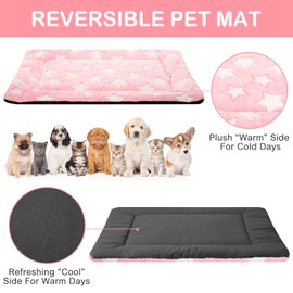 VitalCozy 4 Pcs Washable Dog Bed Crate Mat Pad Replaceable Reversible Kennel Pad for Crate Pet, Sleeping Mat for Small, Medium, Large Dog Machine Washable(18 x 24 x 1.6 Inch,Colorful)