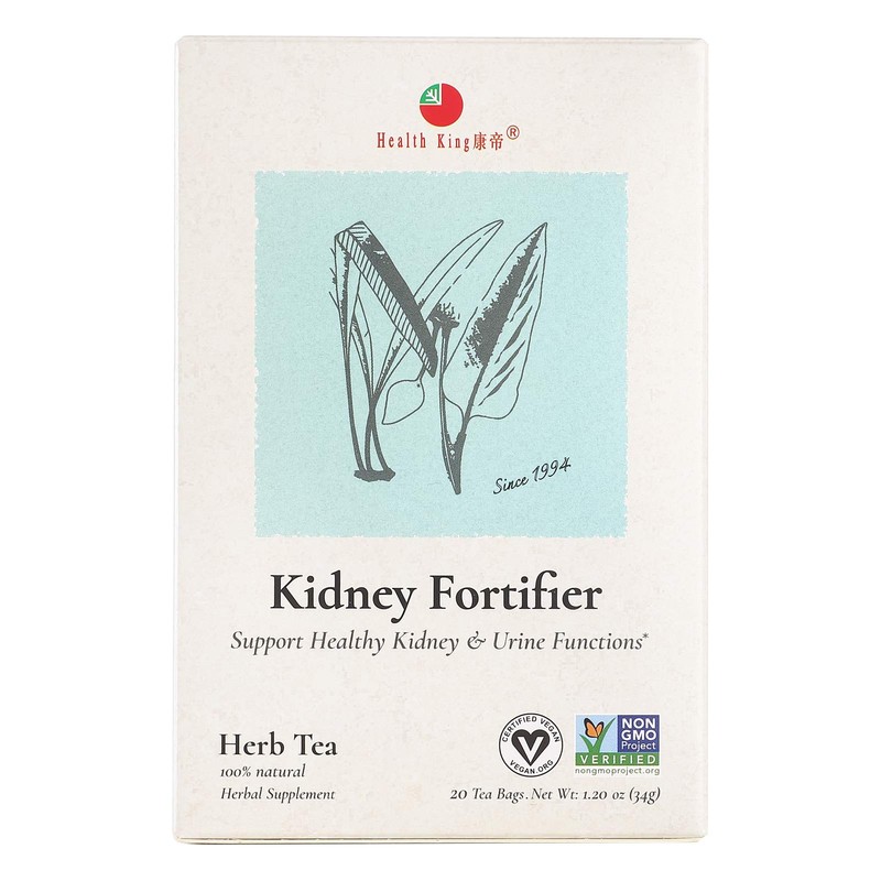 Health King Kidney Fortifier Herb Tea, Teabags, 20 Count Box