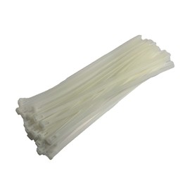 Plastic Releasable Cable Ties Premium Heavy Duty Large Reusable Zip Ties, 50-Pack (7.2mmx200mm, Natural)
