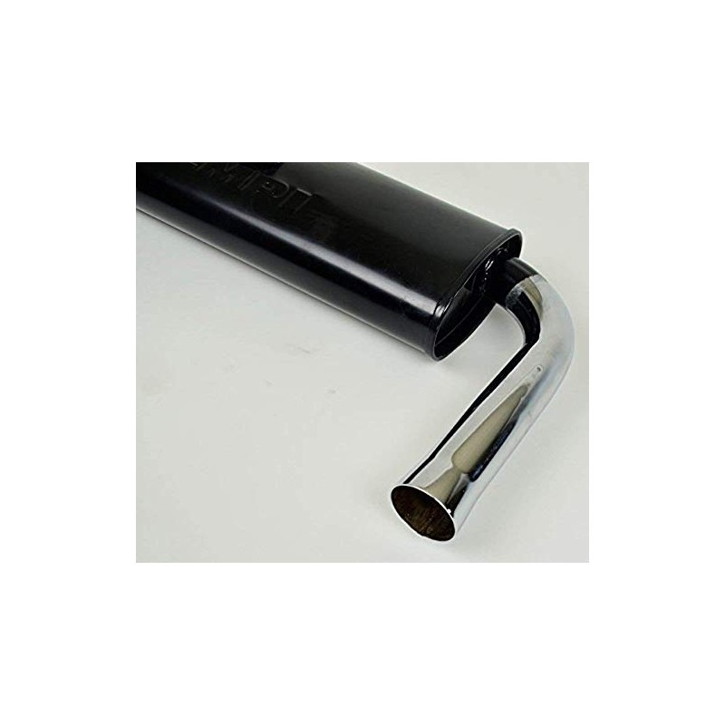 Quiet Muffler, with Chrome Tip, 3 Bolt Flange, for Beetle,