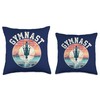 Vintage Gymnastics Rings Gymnast Throw Pillow