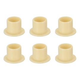 sourcing map 6Pcs Flanged Sleeve Bearing, Plastic Bushing ID 8mm x OD 10mm x Length 10mm POM Bushing, Yellow