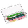 BTSKY Double Deck Pencils Box Clear Plastic Stationery Box with