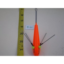 HOME MADE 6 PCS SPUTNIK STYLE SINKER, SURF WEIGHT, MUD WEIGHT/CLAW SINKER 4 OZ NEON ORANGE