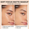 QIUFSSE Mineral Powder Foundation,SPF 35,Lightweight Loose Powder Foundation Full Coverage,Buildable