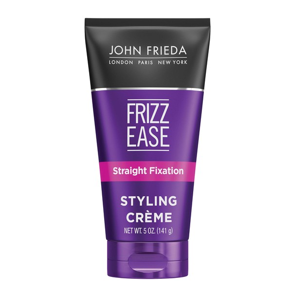 John Frieda Frizz-Ease Straight Fixation Styling Creme, Straight Hair Product for Smooth, Silky, No-Frizz Hair, 5 Ounces