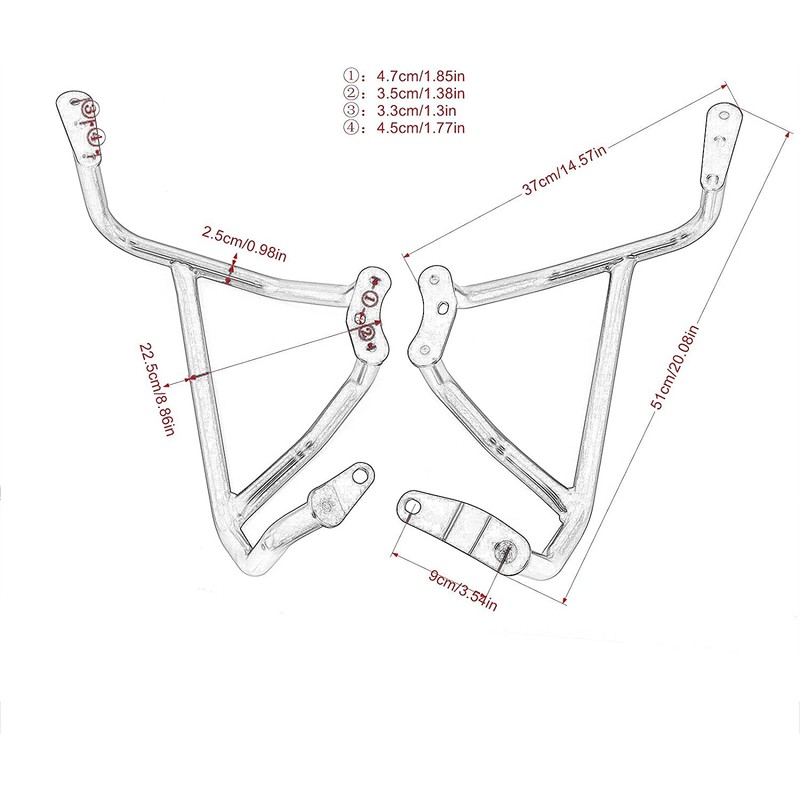 Engine Guard Crash Bars Compatible with Honda Gold Wing 1800