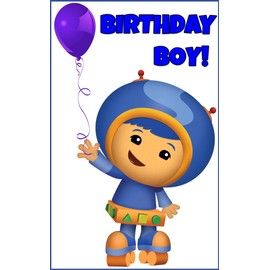 Team Umizoomi - Birthday Boy - for Dark-Colored Materials - Featuring Geo - Iron On Heat Transfer 4" x 7"