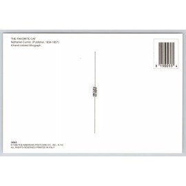 The Favorite Cat Nathaniel Currier 1834-1857 Art Postcard 6x4