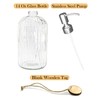 14oz Fluted Glass Nouveau Soap Dispenser with Rust Proof Stainless
