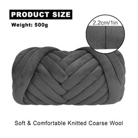 Ryvera Thick Wool Yarn, Thick Wool for Crocheting, Chunky Yarn Tubular Yarn, Crochet Wool, 500 g Bulky Arm Knitting, Thick Wool, Wool for Hand Knitting for DIY Crafts, Beginners, Blankets, Cushions,