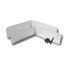 Eagle 1 Rain Gutter Valley Splash Guards, Straight or Bent (2 Per Order) Includes Screws and 1/4" Bit Driver (Classic Bent, White)