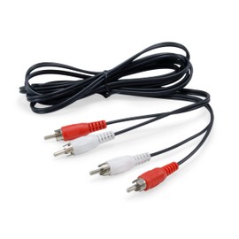 Equip 147094 Audio Cable 2.5 m 2 x RCA / 2 RCA Male to Male Stereo Audio Cable/Black