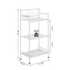 MallBoo 3-Tier Metal Freestanding Storage Shelf,Standing Bathroom Shelves with 3