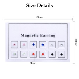 AVYRING 12 Pcs Fake Nose Stud, Non Piercing Magnetic Studs for Women, Stainless Steel Magnetic Earrings for Men Fake Nose Piercing with Cubic Zirconia