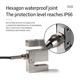S Type Load Cell with Indicator Display, Weight Sensor Amplifier Five-Digit Display, Peak Hold, Alarm Value Setting, Test Tension and Compression Force Weight Pressure (0-50KG with Indicator)