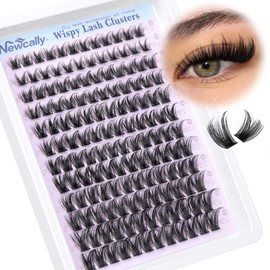 Lash Clusters Wispy Lash Extension D Curl Eyelash Clusters Natural Look 10-18mm Cluster Eyelash Extensions 144Pcs Volume Individual Lashes Spiky Cluster Lashes Manga by Newcally