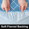 Spotjoy Rectangle Table Cloth, Elastic Fitted Flannel Backed Plastic Table