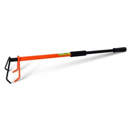 Firebuggz Fireplace Tools - 32" Original Log Lugger Mini Campfire Wood Placement Tool, Heavy Duty Metal Wood Turner and Grabber, Campfire Accessories, Log Grabber Fire Tongs for Fire Pit, Made in USA