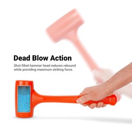 Capri Tools 10099 C099 Deadblow Hammer Orange PU, 4 lb.