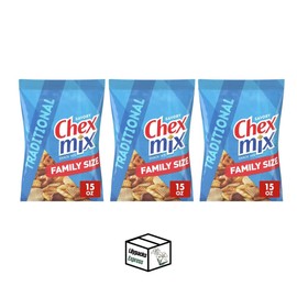 Chex Mix Snack Mix | Family Size | 15 oz | 3 Pack | Bundled by Lilypacks Express (Traditional)