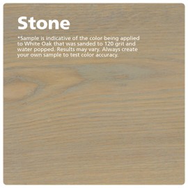 Rubio Monocoat Wood Stain & Finish 175 ft² - Stone | Oil Plus 2C | Quick-Dry, Eco-Friendly Linseed Wood Oil for Indoor Use, Includes Accelerator (Part B) | Protector | 350 ml