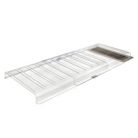 Deflecto Furniture Deflector Air Vent Extender, Linking Clips and Tape Included, For Use with Floor Registers Up to 11" Wide, Clear (UFAD) , White