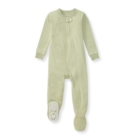 Burt's Bees Baby Unisex Baby Sleeper, Honeysoft Pajamas, One-Piece Zip-up footie PJ, Soft Organic Cotton & Lyocell Blend