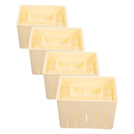 Mikinona Pack of 4 Cheese Pressing Plates, Practical Tofu Mould for Cheese, DIY Tofu Press Mould, Cheese Making, Cheese Tofu Press, Household Tofu Mould, Cheese Press Tool, Tofu Maker