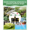 4 Zone Solar WiFi Sprinkler Timer, Smart Water Timer for