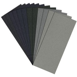 12pcs Wet and Dry Sand paper for metal, Sandpaper 6 Grits Assorted, Assortment of Grits from 800 to 5000 Multi Grit for Car Polishing, Wood Furniture Sanding and Metal Sand, Waterproof Sandpaper