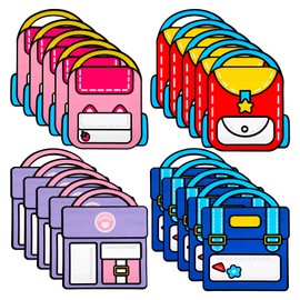 Ymapinc 20Pcs Colorful Party Favor Bags with Sealing Strip and Handle - Goodie Bag for Birthday, Goodies for Kids Party Bags, Cute Candy Pouch with Zip Lock Seal