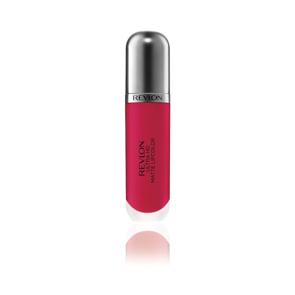 Revlon Ultra HD Matte Lipcolor, Velvety Lightweight Matte Liquid Lipstick in Red / Coral, Romance (660), 0.2 oz