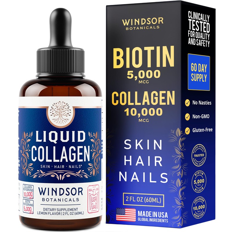 Concentrated Liquid Collagen Peptides Supplement - 30,000mcg Hydrolyzed Liquid Collagen