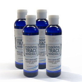 Waiora Essential Trace Minerals | Help Replenish Lost/Depleted Mineral | 60+ Ionic Trace Minerals | Support Body’s Vital Functions, pH Balance | Plus Electrolytes for Hydration (4 Bott /192 serv)