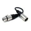 DRUT 20cm short XLR 3 Pin Plug to 5 Pin