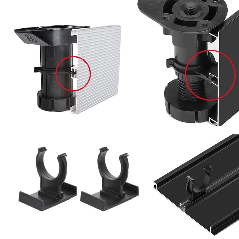 WeddHuis Pack of 10 Kitchen Base Brackets Pedestal Clips with