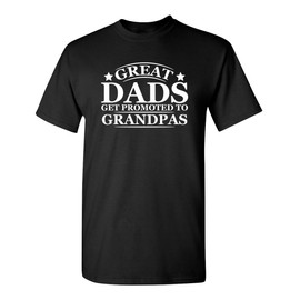 Promoted to Grandpas Humor Sarcasm Funny T Shirt L Black