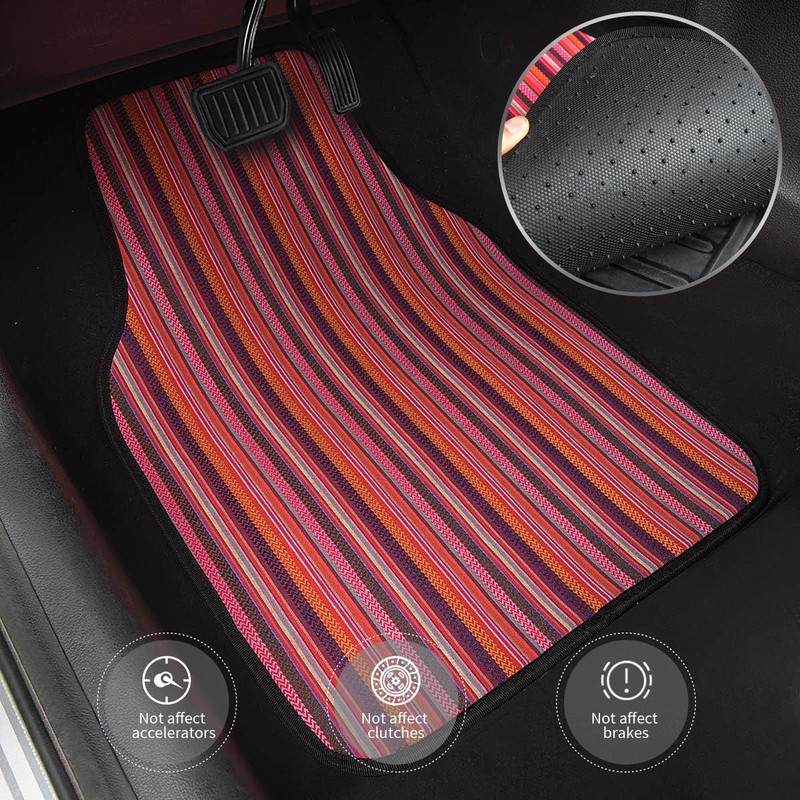 CAR Pass Baja Saddle Blanket Paisley Style Waterproof Car Floor