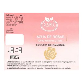 Agua De Rosas Con Agua De Hamamelis Tónico Facial 5 Litros