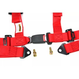 Tanaka Phantom Series 4 Point Safety Buckle Harness Comfort Shoulder Pads Red
