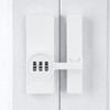 INIRET White 180 Degree Black Barn Door Lock,Mechanical Password Lock,3